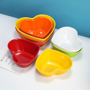 अनब्रेकेबल दिल के आकार स्नैक व्यंजन सलाद फल कटोरे को डिप करने वाली शादी की प्लेटों को डिप - Product Image 2
