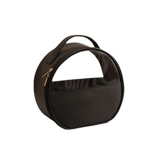 Custom Logo New Women's Fashion Large-Capacity PVC Portable Transparent Semi-Round Bag Makeup Handbag <b>Storage</b> - Product Image 5