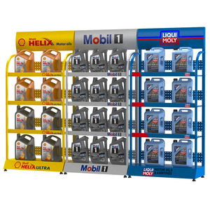 Tùy Chỉnh Sàn Kim Loại Thường Vụ Dầu Hiển Thị Giá Đa-Tầng Dầu Bôi Trơn Dầu Hiển Thị Kệ Động Cơ Dầu Hiển Thị Giá - Product Image 1