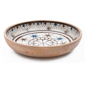 Fait sur mesure en bois naturel saladier de service émail enduit dessus de table bols durables Top vente à bas prix - Product Image 5