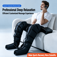 Appareil de massage des jambes à compression d'air avec panneau de commande tactile, modes multiples pour la relaxation des mollets, des cuisses, des pieds et du corps entier