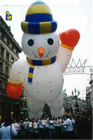 Grand bonhomme de neige gonflable en PVC, ballon à hélium pour défilé de Noël