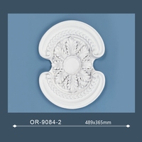 OR-9084 Ensemble de moulures murales extérieures et de médaillons de plafond en polyuréthane écologique de style européen, apprêt blanc, pour hôtels et villas