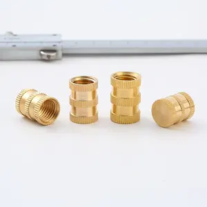 A-type M3 * 5 * 8L Double Inverted Through-hole Injection Molding Copper Screws Insert Female Pin Brass Nut