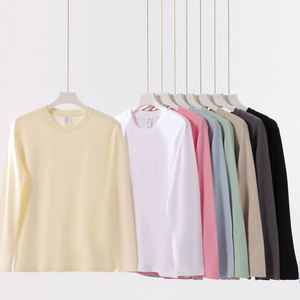 Vente en gros de pulls molletonnés en coton à la mode 230 GSM pour hommes, chemises à manches longues col rond avec logo personnalisé pour le style d'automne - Product Image 1