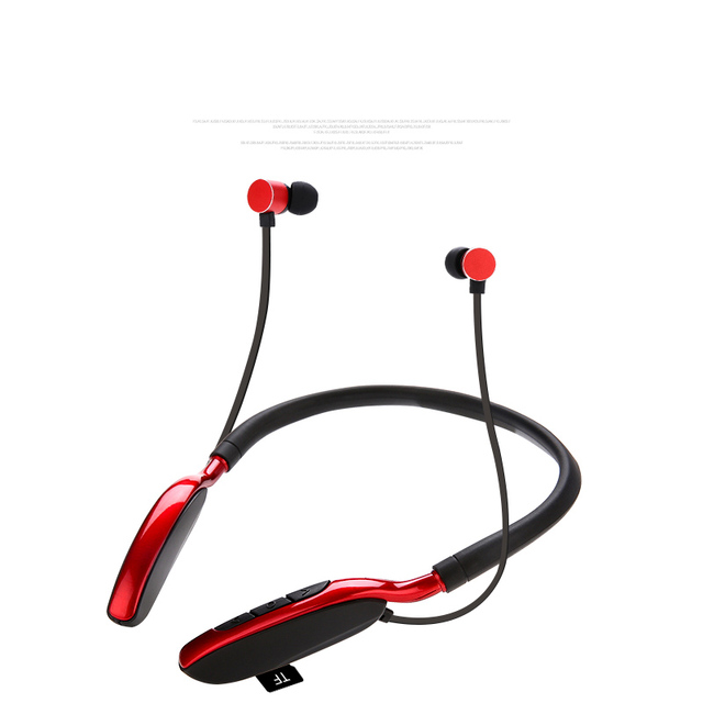 Wireless Hanging Metal Sports Earphone BT 5.0 Stereo Subwoofer Magnetic Headphone with Microphone Neck Headset
