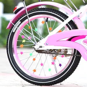 Dolly renkli çiçek ve kelebek bisiklet konuşmacı ekleri bisiklet tekerlek konuşmacı boncuk boyunca binmek