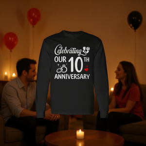 T-shirt à manches longues pour célébrer notre 10e anniversaire de mariage - Product Image 3