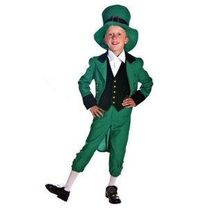 Traje de elfo irlandés verde para hombres y niños, disfraz de Halloween, ropa para actuaciones - Product Image 2