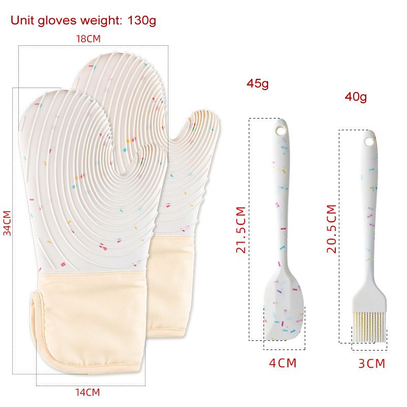 2 gants + 1 spatule + 1 pinceau
