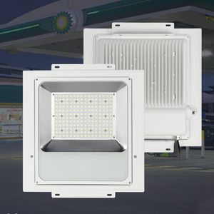 Lampes de canopée extérieures modernes IP65 Triproof 200W en aluminium, éclairage LED encastré pour stations-service, entrepôts et usage résidentiel, étanches - Product Image 1