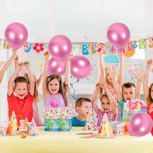 Ballons rose métallisé 35 cm gonflables à l'air ou à l'hélium pour les décorations de fêtes d'anniversaire - Product Image 3