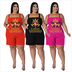 Women's Plus Size Knitted Jumpsuit Spaghetti Strap <b>Square</b> Neck High Waist Regular Fit Leopard Print Spandex/Polyester High - Product Image 2