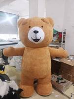 QUTENG Costume de Mascotte Ours Brun Géant 2,6 m Gonflable en EVA Peluche pour Adulte pour Halloween et Promotion