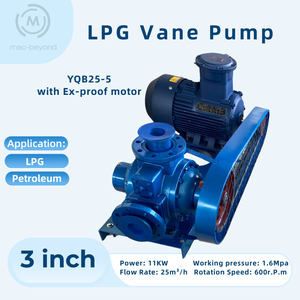 Pompa a palette da 3 pollici per trasferimento GPL, pompa a palette per controllo gas ad alta <span class=keywords><strong>pressione</strong></span> 11kW con motore, macchina di riempimento GPL - Product Image 1