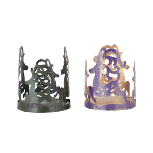 Portavelas Votivo de Metal con Diseño Moderno de Copo de Nieve para Decoración Navideña del Hogar, para Exhibición de Frascos de Velas - Product Image 2