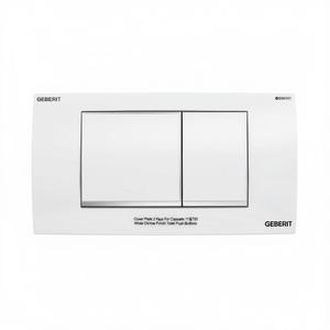 Placa de cubierta con 2 teclas para botones de inodoro Cassette 110700, acabado cromado blanco - Product Image 3
