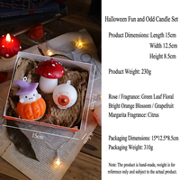 Halloween Heimdekoration Geschenkset Rauchfreie Herbst-Themen Sojawachs-Kerzen für Thanksgiving Kürbis-Duftkerze