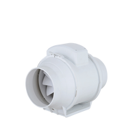 Ventilateur d'extraction silencieux à moteur à condensateur, monté au plafond, pour conduit en plastique de 4 pouces, alimentation CA, extracteur d'air, ventilateur à tuyau rond, alimentation unidirectionnelle