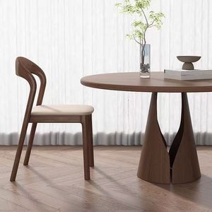Solid wood dining <b>chairs</b> - modern and simple, suitable for home dining, <b>study</b>, meeting, and salon use, as well as waiting areas. - Product Image 5
