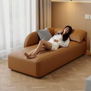 Ghế <span class=keywords><strong>sofa</strong></span> giường hiện đại cao cấp hai chỗ ngồi hình vuông bằng da thật thân thiện với môi trường năm 2026 dành cho phòng khách, phòng ngủ, căn hộ - Product Image 3