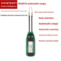 Multimètre numérique Huayi MS8910 avec pince de test pour composants CMS, mesure automatique de la résistance, des diodes, de la capacité et de la continuité