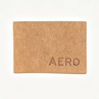 Étiquettes personnalisées en papier kraft écologiques thermosoudées pour jeans, vêtements, accessoires de confection à coudre, vente en gros, OEM, faible MOQ