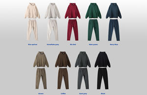 Sudadera con Capucha Personalizada de Algodón Grueso, Estilo Francés, para Hombre, Hombros Caídos, Talla Grande, Cuello con Capucha, Lavado Alto, Otoño - Product Image 6