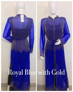 Vestido Abaya Dubái 2026 para Mujer, Mangas Largas, Cintura Alta, Bordado a Mano, Estilo Marroquí, Abertura Frontal, Tradicional Musulmán - Product Image 2