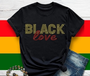 Black <strong>Pride</strong> Juneteenth Rhinestone Ready Design Printing Clothing Diy Black Color <strong>t</strong> <strong>Shirt</strong> - Product Image 3