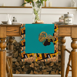 African Women's Wedding Decor Linen <strong>Table</strong> <strong>Runner</strong> for Kitchen Dining Farmhouse Party Decor for Home Decor <strong>Use</strong> - Product Image 3