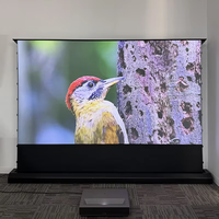 Pantalla Eléctrica de Piso ALR de 72'' a 120'', Automática, de Alta Gama, con Rechazo de Luz Ambiental, Motorizada, para Proyector Láser UST 4k
