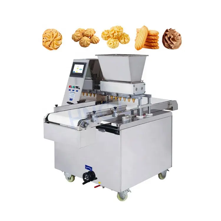 वाणिज्यिक औद्योगिक स्वचालित कुकी बिस्किट कट मशीन बिस्किट बनाने की मशीन इंजेक्शन ग्राउटिंग केक बनाने की मशीन