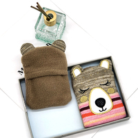 Réchauffeur de main réutilisable de la chaleur instantanée portative de beau modèle d'ours avec l'OEM/ODM tricoté de couverture