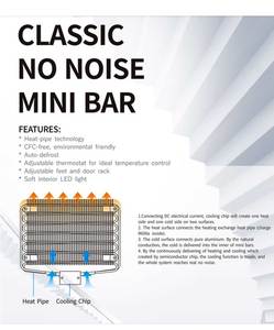 Mini réfrigérateur électrique portable Vanace BCH-40B congélateur thermoélectrique sans bruit de 33 litres pour hôtels à usage commercial neuf d'<span class=keywords><strong>occasion</strong></span> - Product Image 5