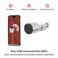 Cilindro de Perfil Europeo IP66 Resistente al Agua, NFC Pasivo, Desbloqueo con el Teléfono, Sin Necesidad de Batería, para Puertas Estándar
