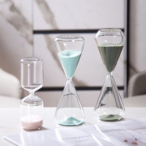 Living Room Wine Cabinet Christmas Gift Modern Nordic Creative Hourglass <strong>Timer</strong> Carved Glass Home Decor - Product Image 3