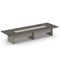 Grand ensemble de bureau en bois moderne de luxe en forme de I modulaire 12 à 18 personnes capacité table longue de conférence en bois pour réunion