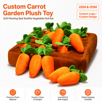 Jouet en peluche Carotte, ensemble sensoriel à déplier, poupée en peluche pour la plantation et la récolte, OEM ODM, vente en gros personnalisée en vrac