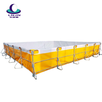 Piscines extérieures hors sol personnalisées en usine Réservoirs de stockage d'eau pour étang à poissons gonflable en PVC rond de haute intensité