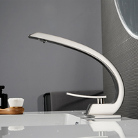 Robinet de lavabo moderne à poignée unique et à trou unique, eau chaude et froide, en laiton et céramique, pour salle de bain, prix d'usine
