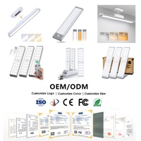 Luz de Cocina Moderna con Sensor LED de 66 LED, Súper Brillante, Recargable, 3 Modos de Alimentación USB, Control Segmentado, Pantalla Blanca, Ecológica