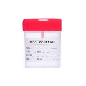 RONGTAI laboratuvar dışkı numune toplama fincan çin fabrika 30/40ML bireysel steril dışkı toplama konteyner ile etiket - Product Image 1