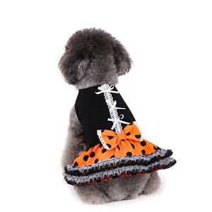 2025 Halloween Pet Party Lace Bow Polka Dot vestido hinchado Bichon Teddy <span class=keywords><strong>maltés</strong></span> ropa para perros pequeños y medianos - Product Image 6