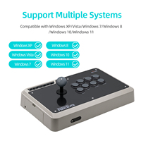 Manette Joystick Fightstick d'Arcade Mayflash F500 Elite pour PS4/PS3/Xbox One/Xbox 360/PC avec Boutons Réactifs, Accessoire de Jeu