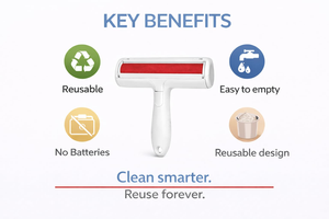 OEM Efficient Pet Hair Remover Roller Reusable Plastic Eco Friendly Self Cleaning Lint Brush Dog Cat Fur Furniture Couch - Product Image 4