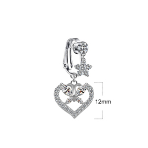 Gaby nuovo arrivo finto <span class=keywords><strong>piercing</strong></span> clip sul cuore finto <span class=keywords><strong>piercing</strong></span> nombril pancia all'ingrosso finto ombelico anello di moda gioielli - Product Image 5