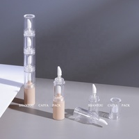 Tubes à gloss à lèvres vides, mini, ronds, multi-couches, sectionnels, uniques, 1 ml, rose, or rose, noir, PETG, tubes à rouge à lèvres, tubes à teinte à lèvres