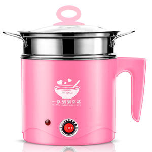 Casserole électrique Lingrui 1,5 L en acier inoxydable, portable, pour porridge, nouilles, soupes, utilisation en dortoir étudiant - Product Image 1
