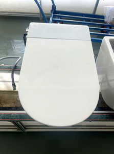 Siège de bidet mural chauffant intelligent à télécommande, forme allongée, design simple, drainage en P, chauffage du siège 88 - Product Image 3